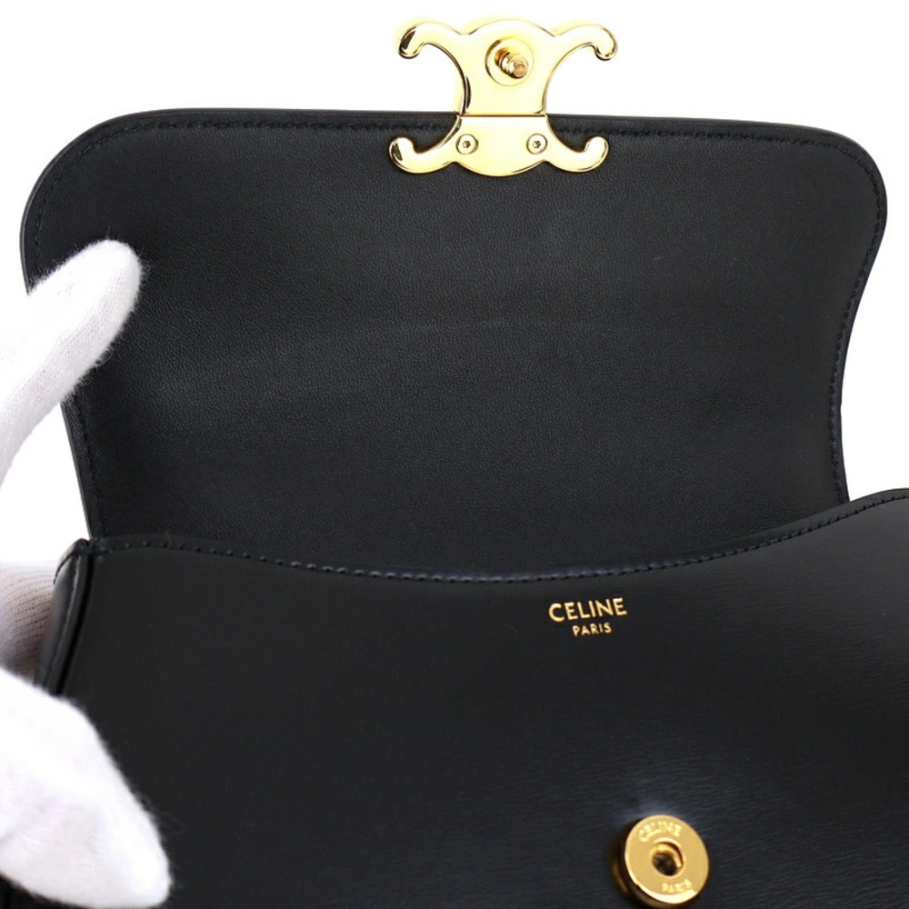 Celine TEEN LOLA Bag Black Shiny Calfskin Handbag Shoulder One - Picture 11 of 11